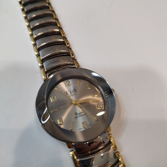 Vintage Kish  Ladies Wristwatch  Waterproof Silver And Gold‎ Toned - Picture 2 of 8
